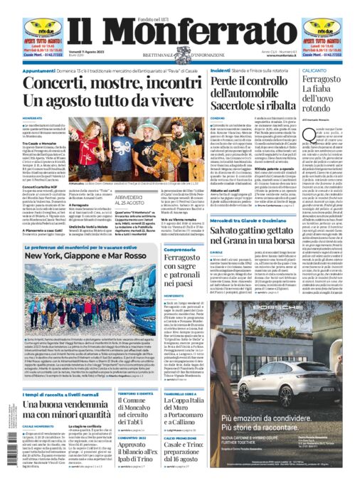 Il Monferrato - Edizione 61 del 11/08/2023